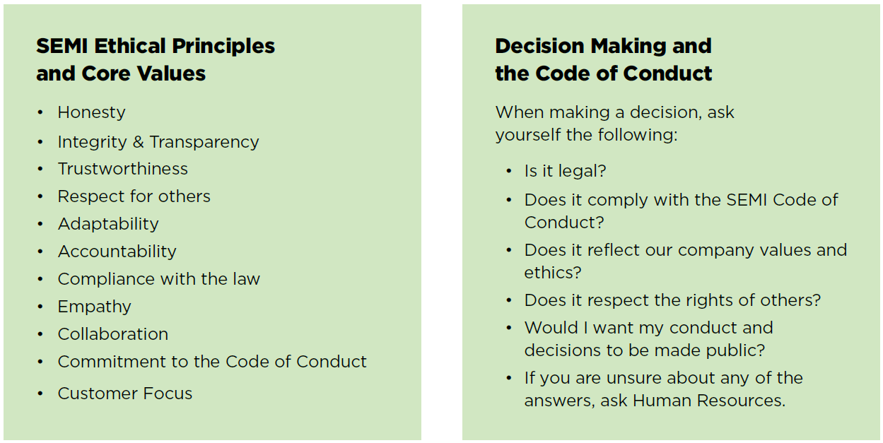 SEMI Code of Conduct