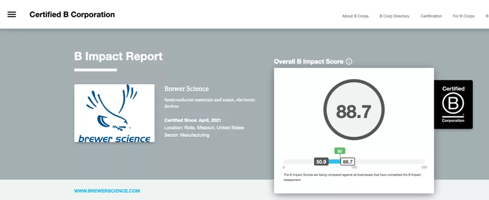 B Corp impact report