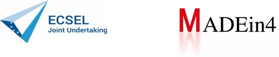 MADEin4 ESCEL JU lockup logo